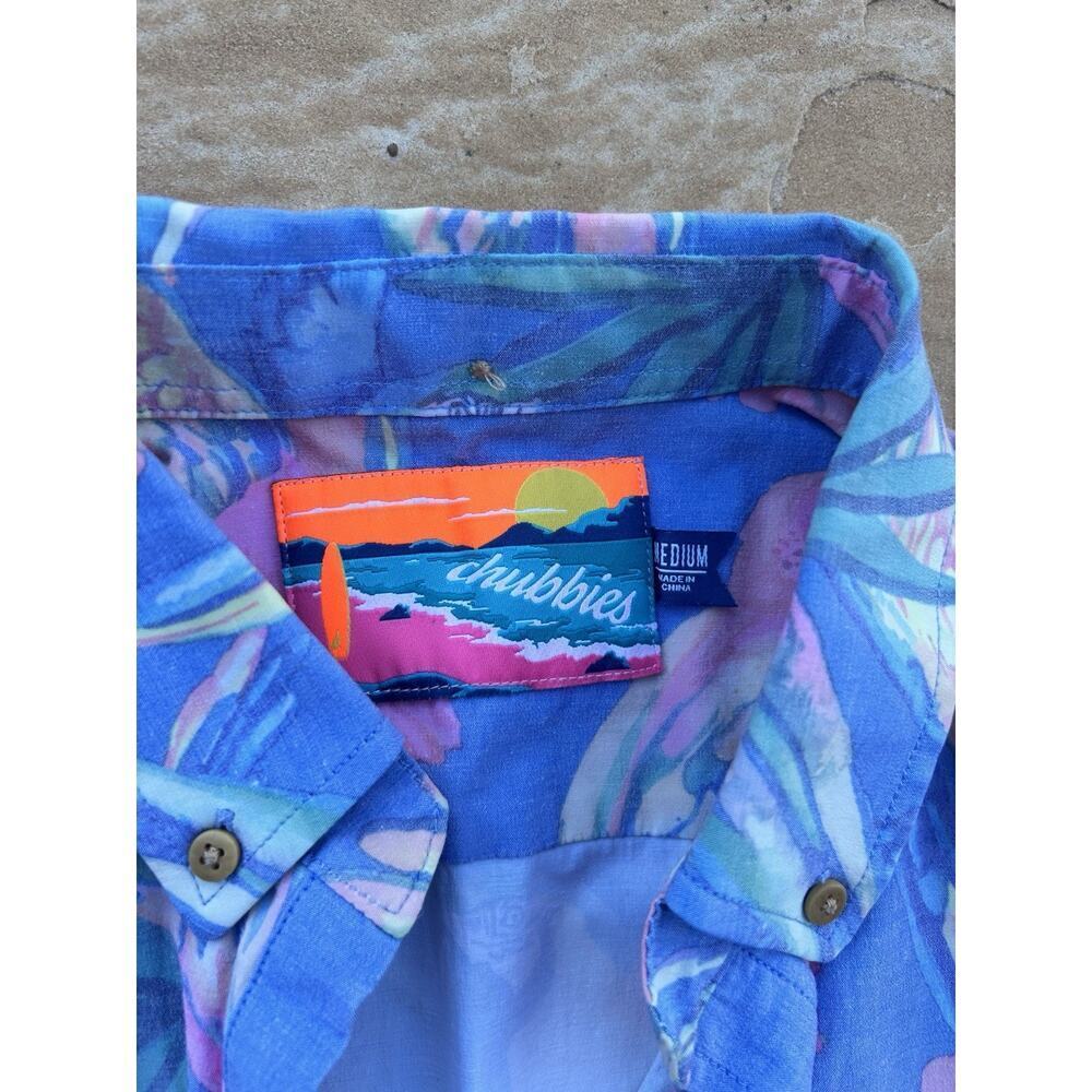Chubbies Stay Fly Popover Sport Hawaiian Shirt Men's Size Medium CR - Picture 2 of 4